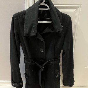 Le Chateau BLACK Women's Wool Coat - XXS